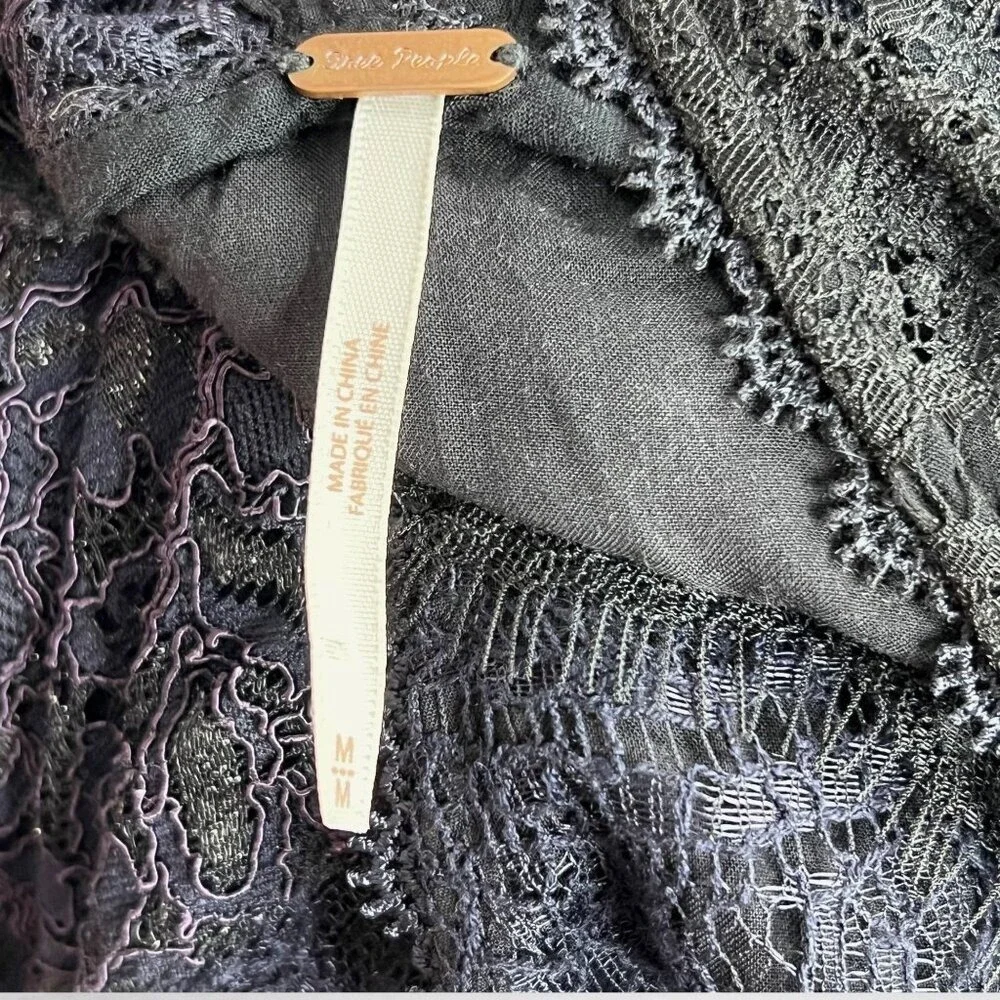 FREE‎ PEOPLE Don't You Dare Lace Black Dress M